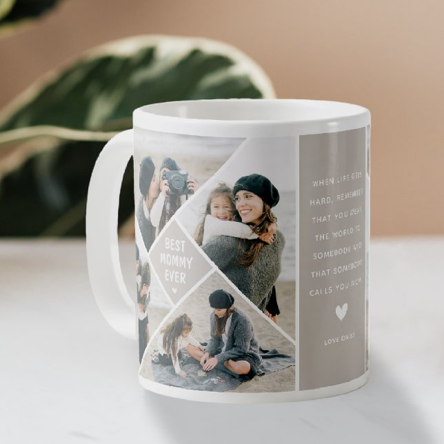 Modern Photo Collage 'Best MOM Ever'  Coffee Mug (Creator Uploaded)