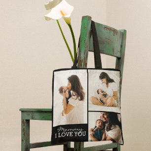 Modern Photo collage   Black And White Mothers Day Tote Bag