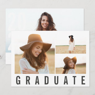 modern photo collage bold graphic graduate announc announcement