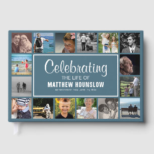 Modern Photo Collage   Celebrating the Life Of Gue Guest Book
