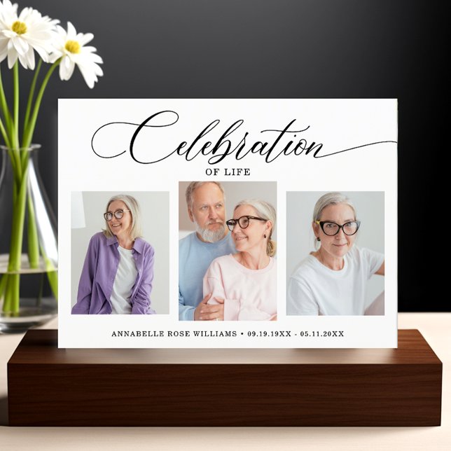 Modern Photo Collage Celebration Of Life  Invitation (Creator Uploaded)