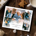 Modern Photo Collage Christmas Holiday Card<br><div class="desc">This stylish and simplistic photo collage designed christmas greetings card is the perfect start to your christmas celebrations. The card features 5 photos and a template christmas holiday greeting,  all font styles can be changed by clicking on the customise further link after personalising.</div>