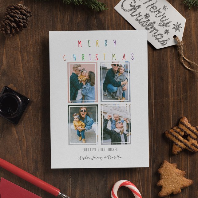Modern | Photo Collage Christmas Holiday Card (Creator Uploaded)