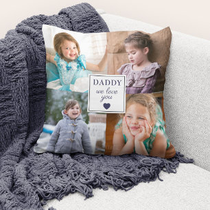 Modern Photo Collage Daddy Cushion