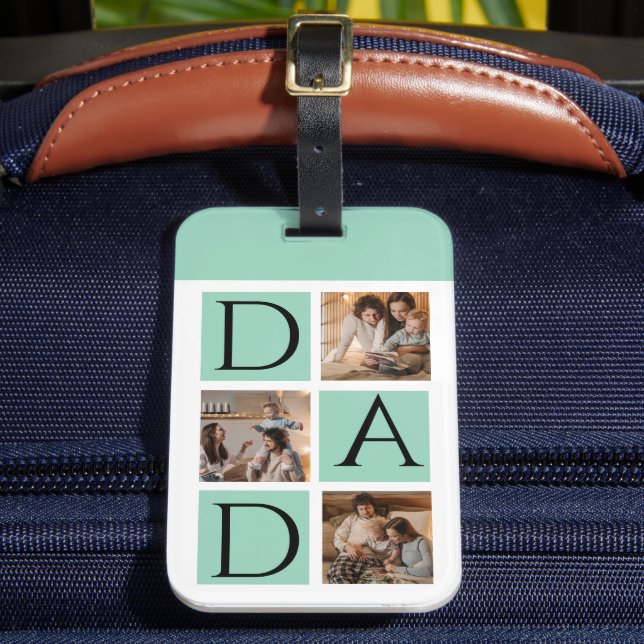 Modern Photo Collage “Daddy” Luggage Tag (Front Insitu 2)