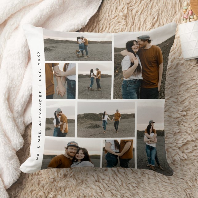 Modern Photo Collage Editable Cushion (Blanket)