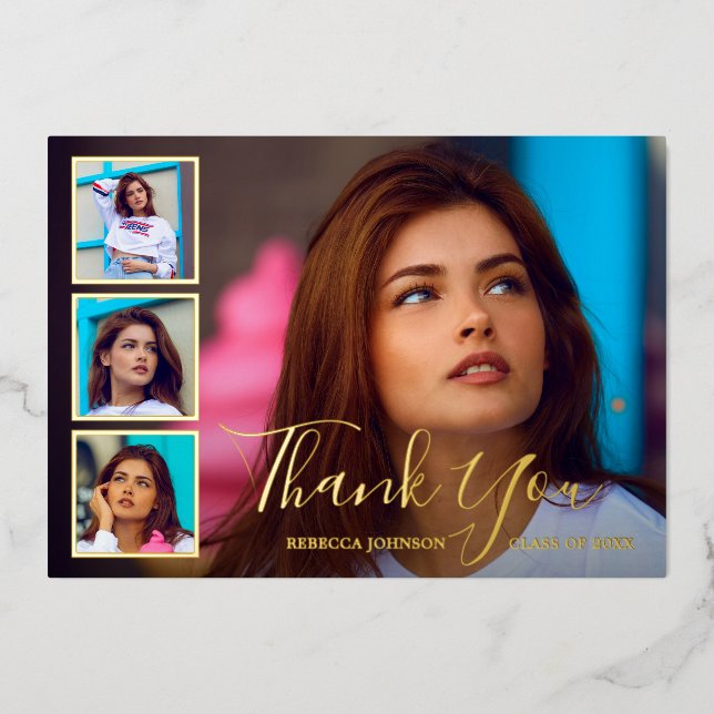 Modern Photo Collage Elegant Graduation (Front)