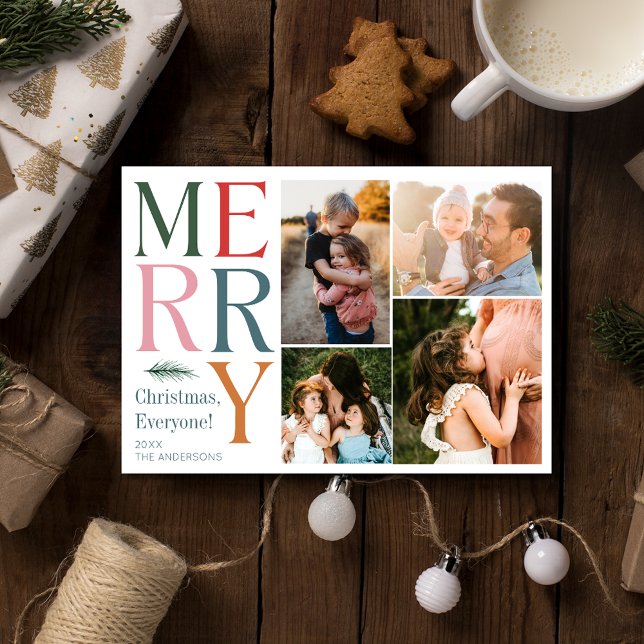 Modern Photo Collage Family Christmas Holiday (Modern Photo Collage Family Christmas Holiday)