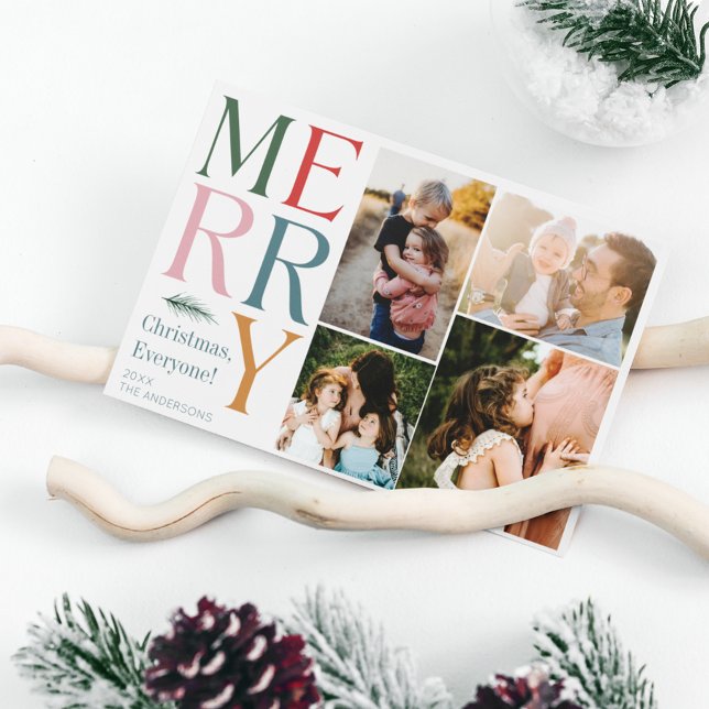 Modern Photo Collage Family Christmas Holiday (Modern Photo Collage Family Christmas Holiday)