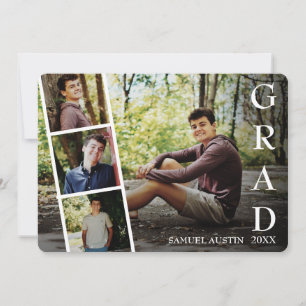 Modern Photo Collage Film Strip Graduation Announ Announcement