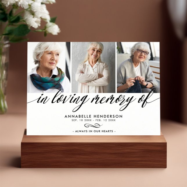 Modern Photo Collage Funeral Thank You Card (Creator Uploaded)