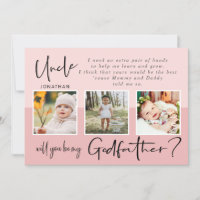 Modern Photo Collage Godfather Proposal 