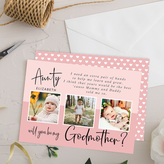Modern Photo Collage Godmother Proposal  (Creator Uploaded)