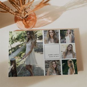 Modern Photo Collage Graduation Guest Book
