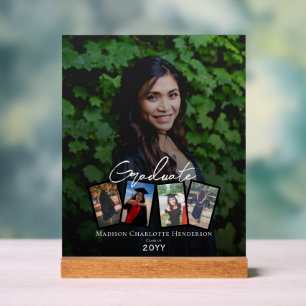 Modern Photo Collage Graduation Keepsake Acrylic Sign