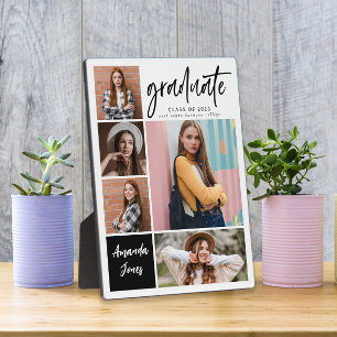 Modern Photo Collage Graduation Keepsake Plaque
