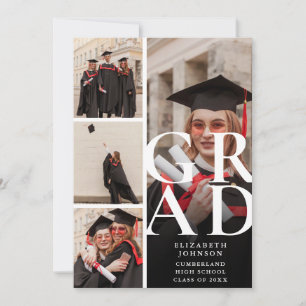 Modern Photo Collage Graduation Party Invitation