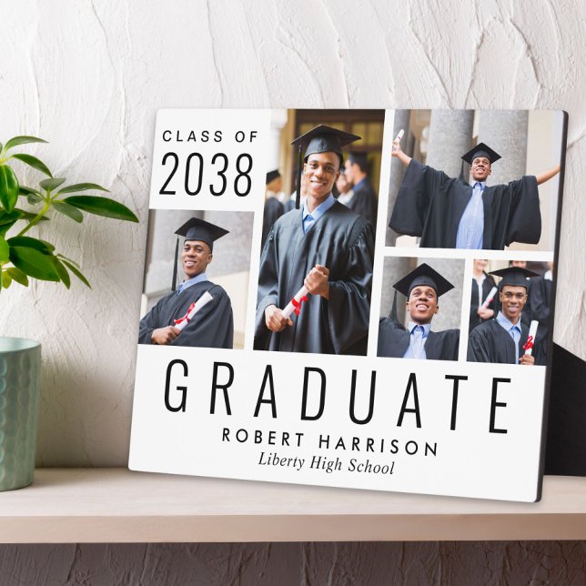 Modern Photo Collage Graduation Plaque (Modern Photo Collage Graduation Plaque)