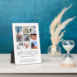 Modern Photo Collage Happy Father's Day Plaque