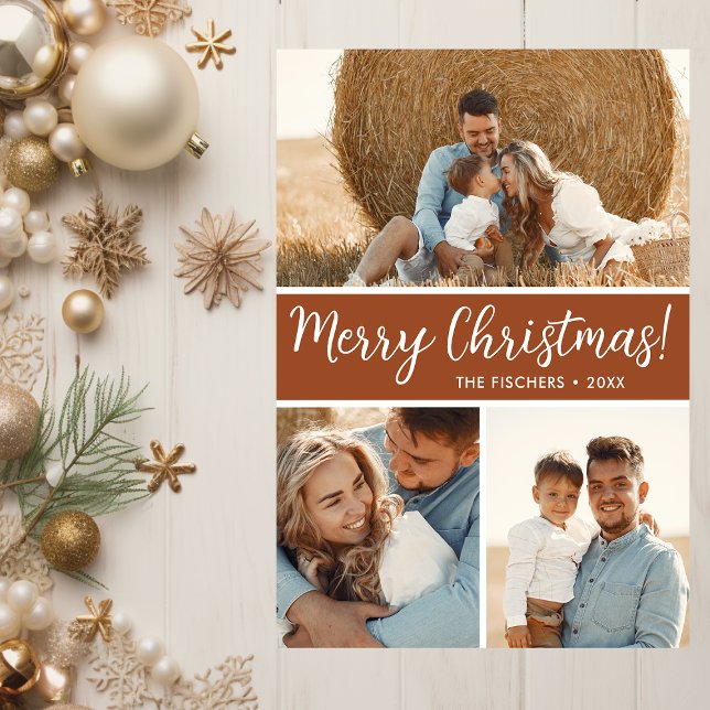 Modern Photo Collage Holiday Card (Creator Uploaded)