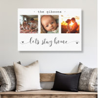Modern Photo Collage Let's Stay Home
