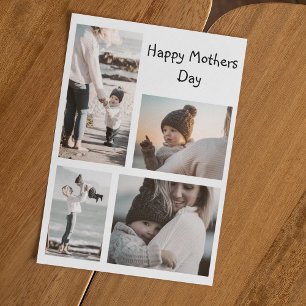 Modern Photo collage   Mothers Day Holiday Card