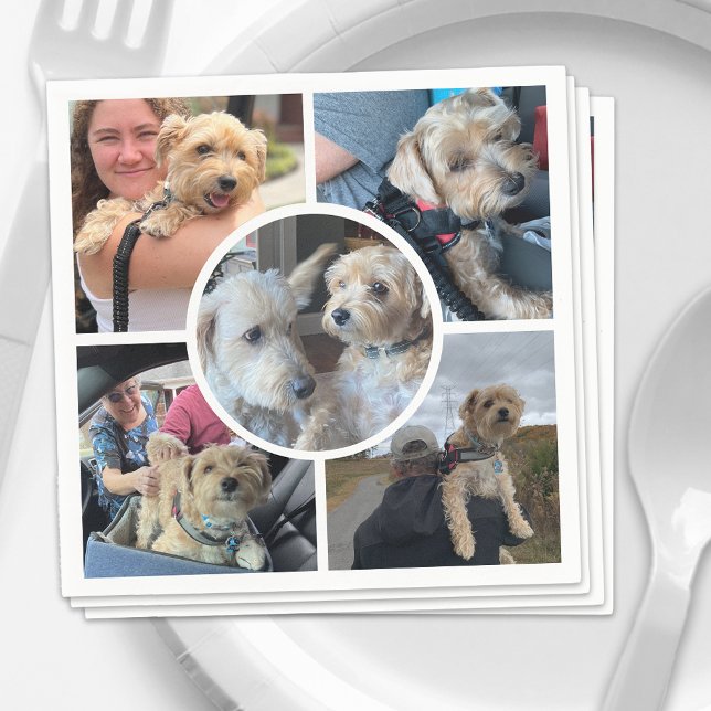 Modern Photo Collage  Napkin (Creator Uploaded)