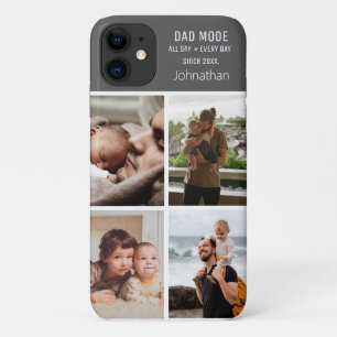 Modern Photo Collage Personalise Dad Mode Case-Mate iPhone Case