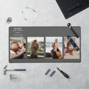 Modern Photo Collage Personalised Dad Mode Desk Mat