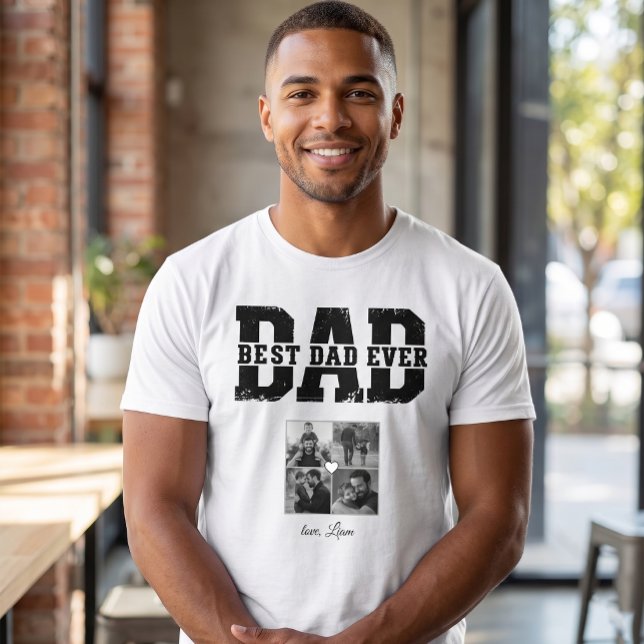 Modern Photo Collage Personalised   T-Shirt (Creator Uploaded)