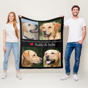Modern Photo Collage Pet Fleece Blanket