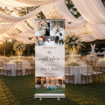 Modern Photo Collage Rehearsal Dinner Welcome
