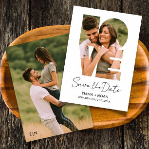 Modern Photo Collage Save the Date Invitation