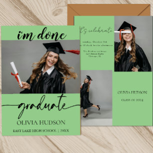 Modern photo collage Senior Party Graduation 2024 Invitation