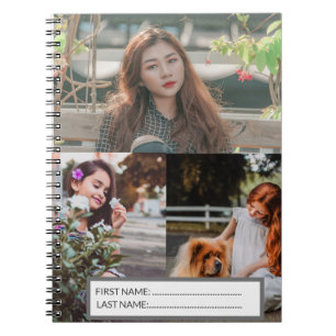 Modern photo collage Spiral Photo Notebook