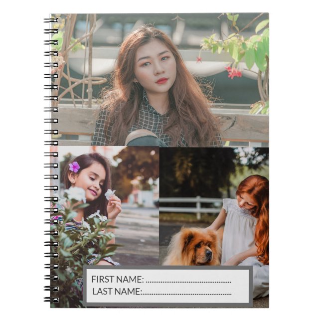 Modern photo collage Spiral Photo Notebook (Front)