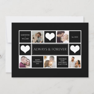 Modern Photo Collage Valentines Day Holiday Card