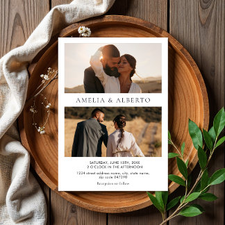 Modern Photo Collage Wedding Invitation