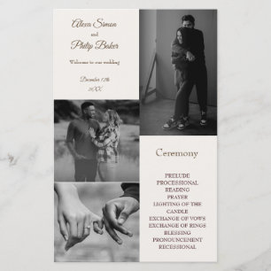 Modern Photo Collage Wedding programs