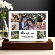 Modern Photo Collage Wedding Thank You