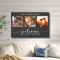 Modern Photo Collage Welcome to Our Story