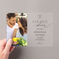 Modern Photo Couples Shower Invitation