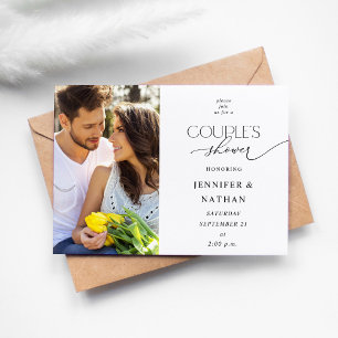 Modern Photo Couples Shower Invitation