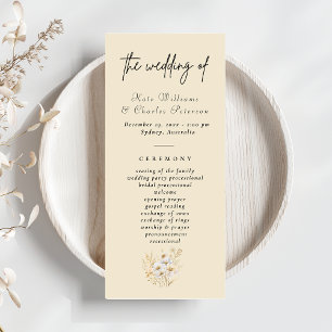 Modern Photo Custom Qr code Wedding Program  Menu