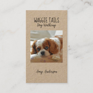 Modern Photo Dog Sitter / Walker Business Card