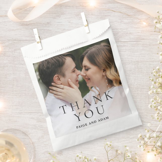 Modern Photo Editorial Wedding Favour Bags (Clipped)