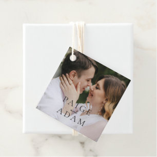 Modern Photo Editorial Wedding Favour Tags