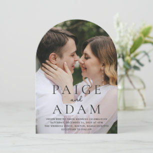 Modern Photo Editorial Wedding Invitation