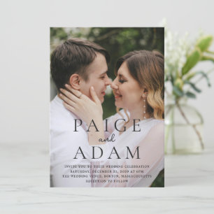 Modern Photo Editorial Wedding Invitation