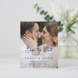 Modern Photo Editorial Wedding Save the Date